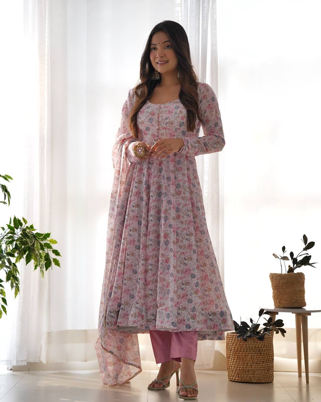 Floral Anarkali Suit