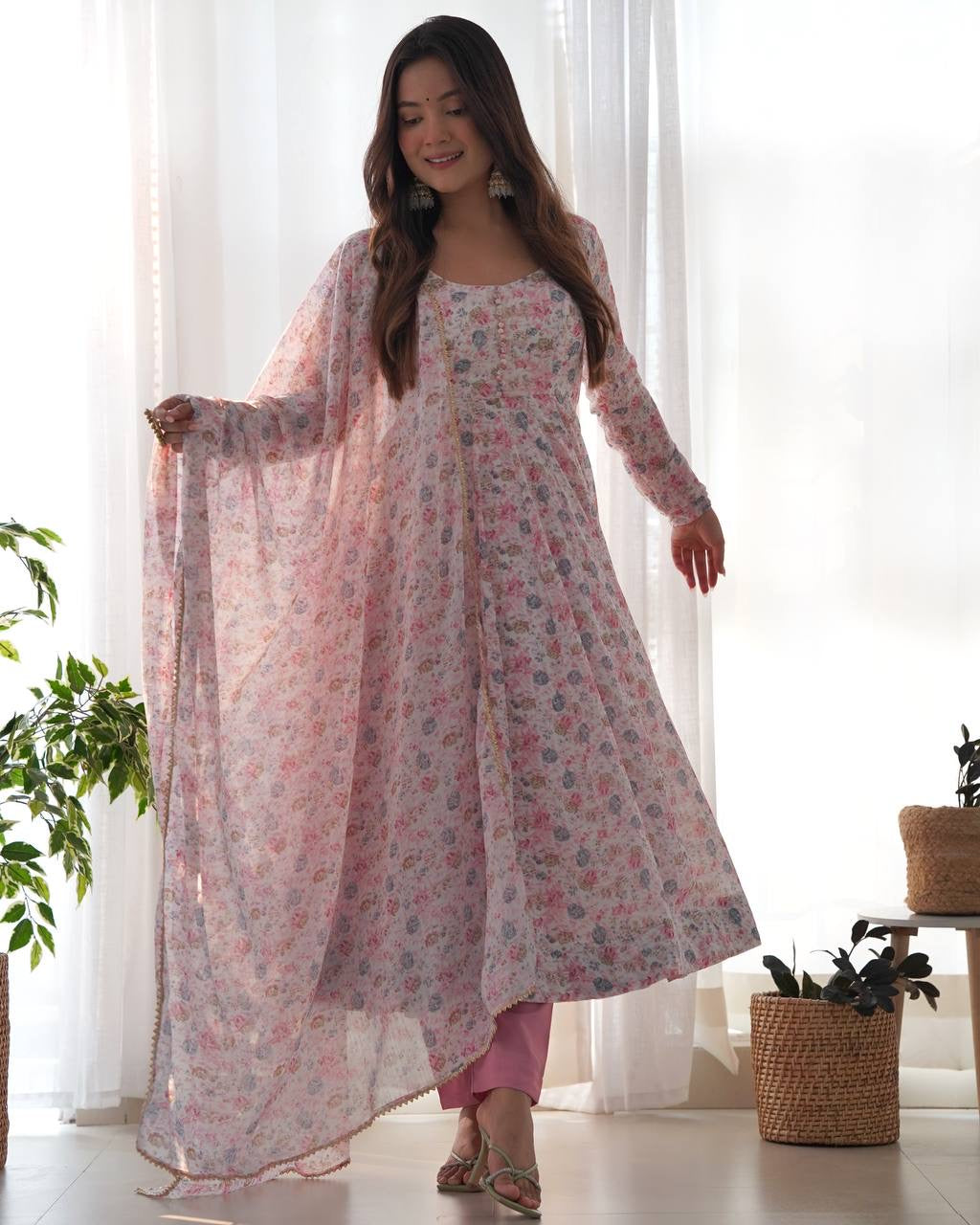 Floral Anarkali Suit