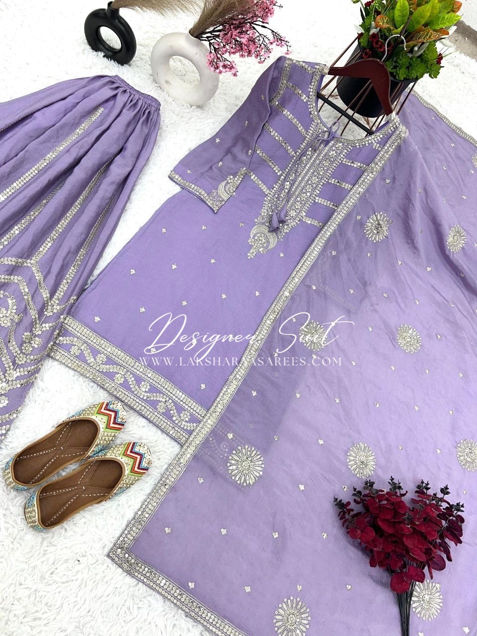 LIHAA - Pastel Designer Pallazo Suits