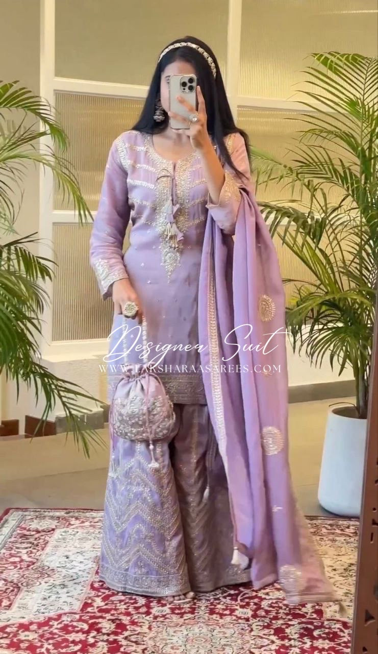 LIHAA - Pastel Designer Pallazo Suits