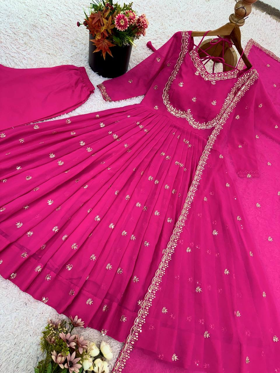 Anarkali Suit x Halter Tassel Style
