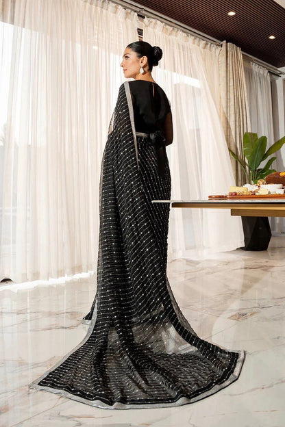 Black X Silver Partywear Saree