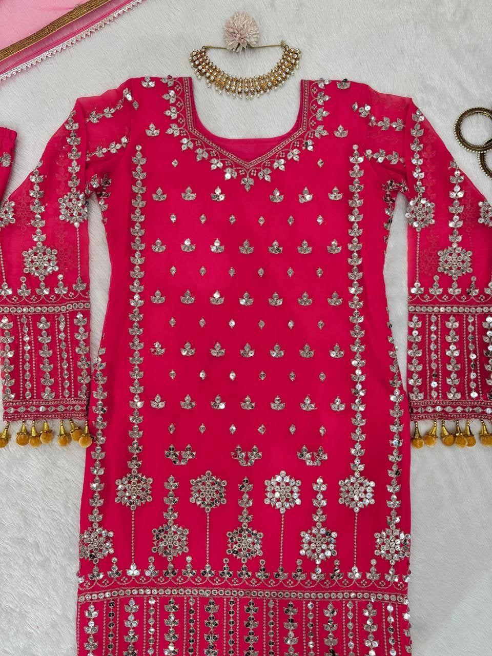 SALINA - Pink Designer Sharara Suit