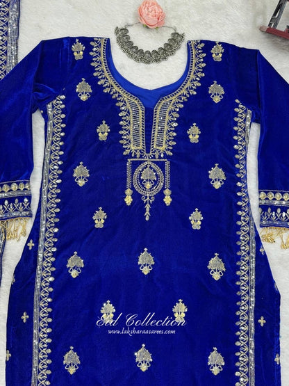 SIRA — Velvet Pakistani Designer Suit