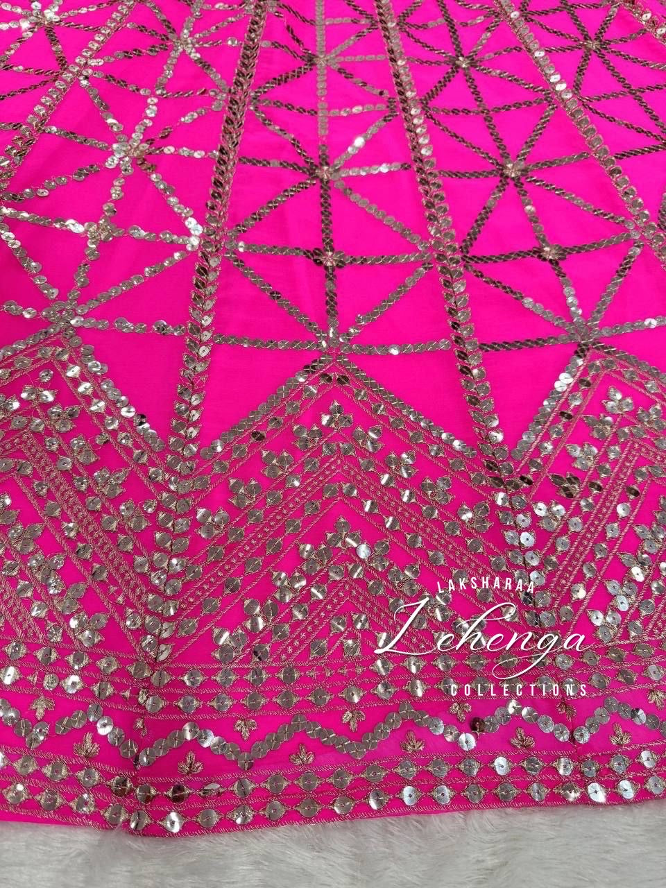 HAZEL — Hot Pink Grand Embroidered Lehenga