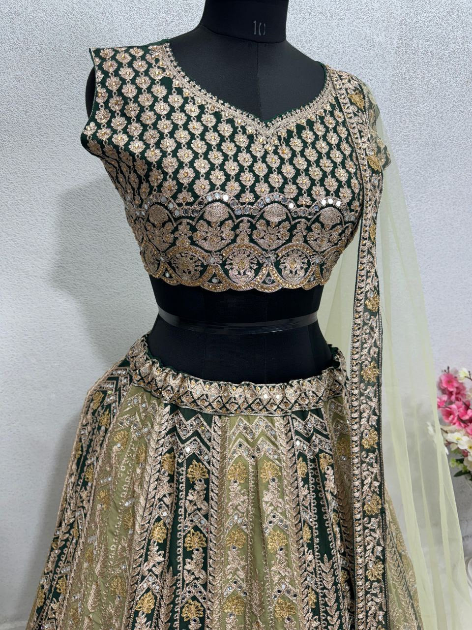 Green Designer Lehenga