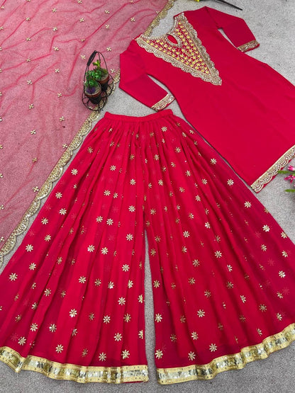 SUKHI - Rani Pink Pallazo Suit