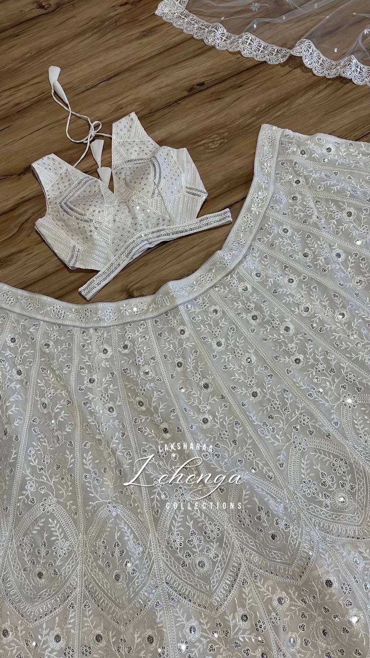 GRANDE - Designer White Lehenga