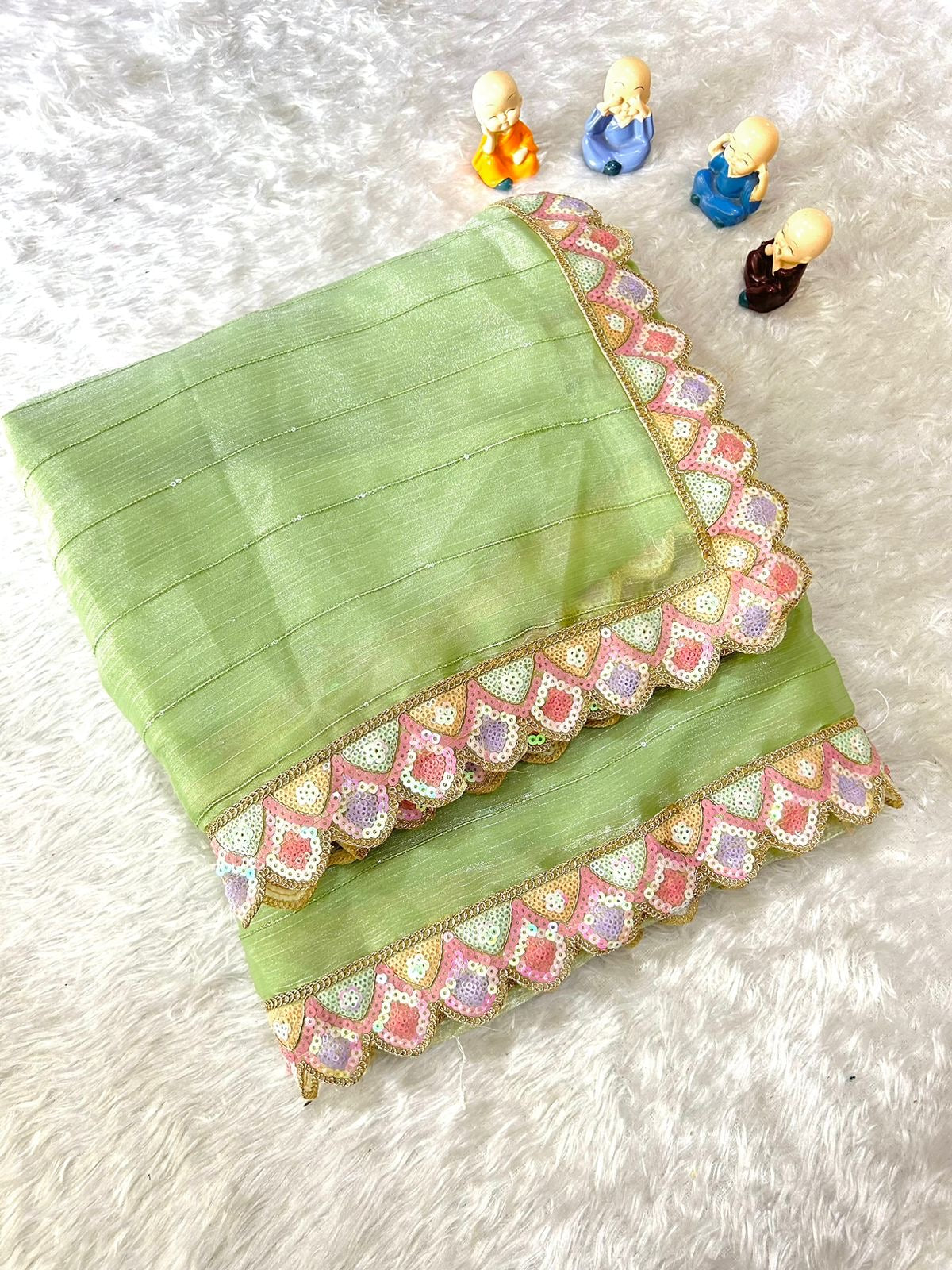 MADHU - Shimmer Silk Saree with Mermaid Border