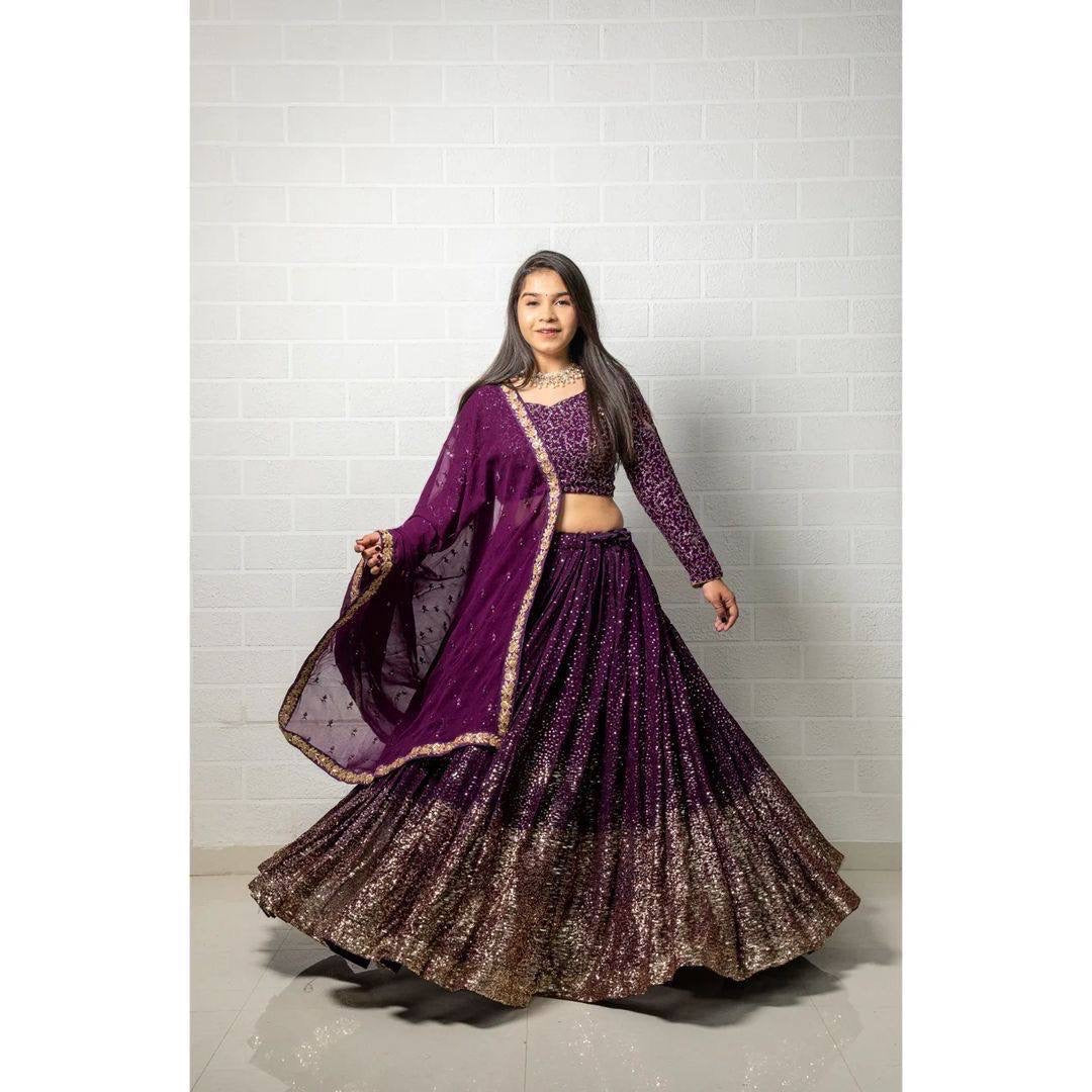 Georgette Ombré Lehenga