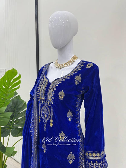 SIRA — Velvet Pakistani Designer Suit