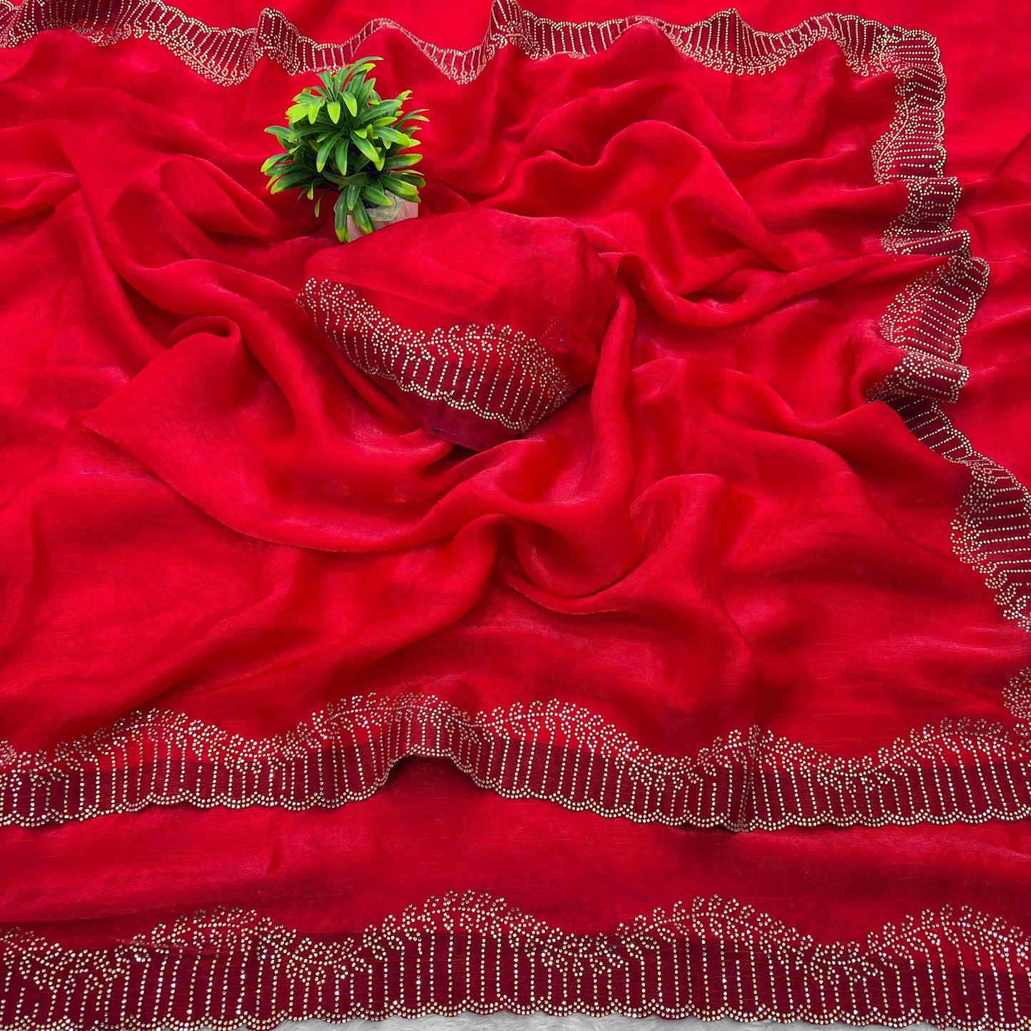 ROMANCE —  Shimmer Sarees x Stone border