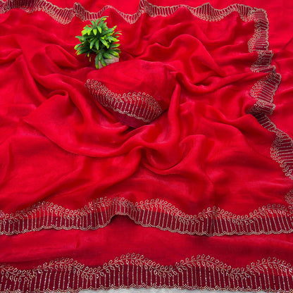 ROMANCE —  Shimmer Sarees x Stone border