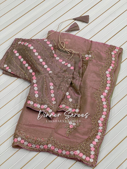 CAMILA - Chiffon Georgette Saree x Floral Work