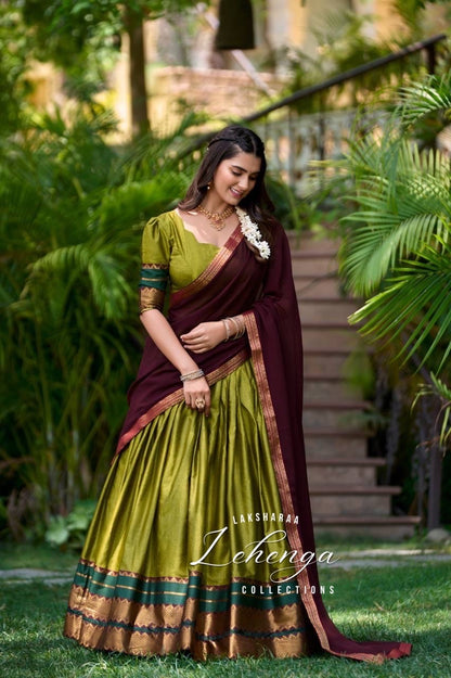 RADHA - Half Sarees Kanchi Banarasi Lehenga