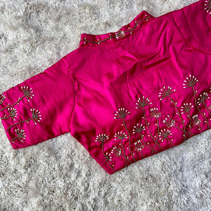 Mandarin Collar Partywear Readymade Blouse