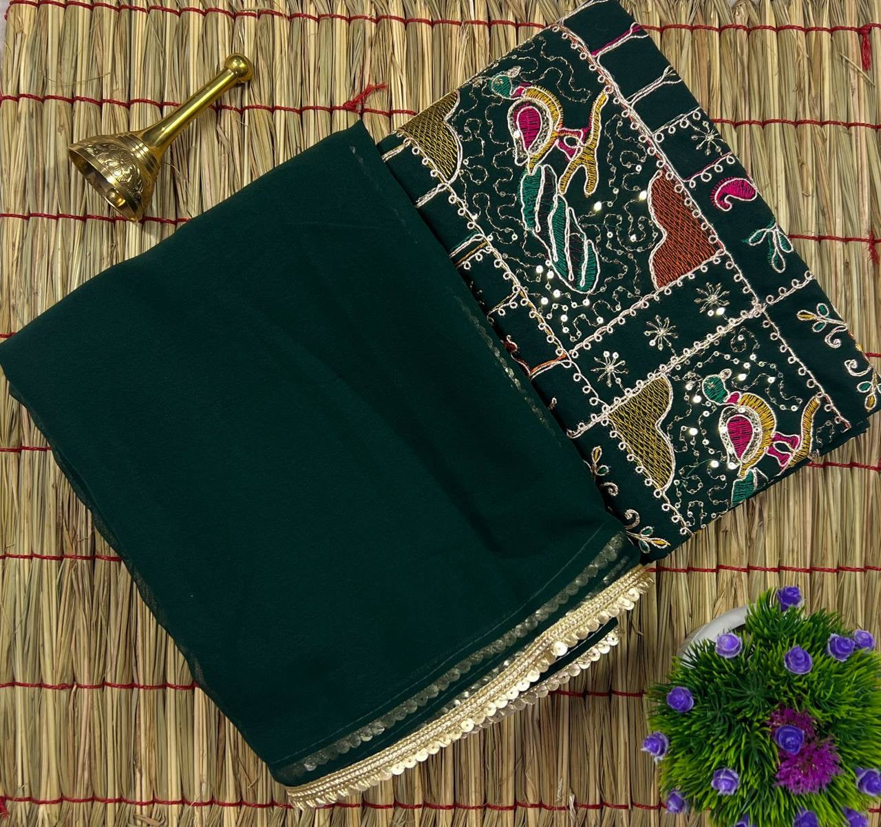 ROHINI — Georgette Saree with designer blouse