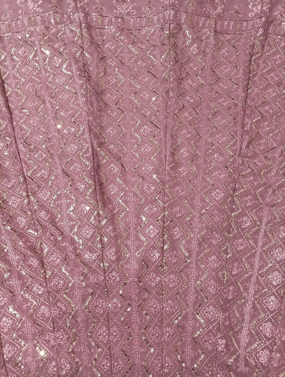 Mauve Lucknowi Lehenga