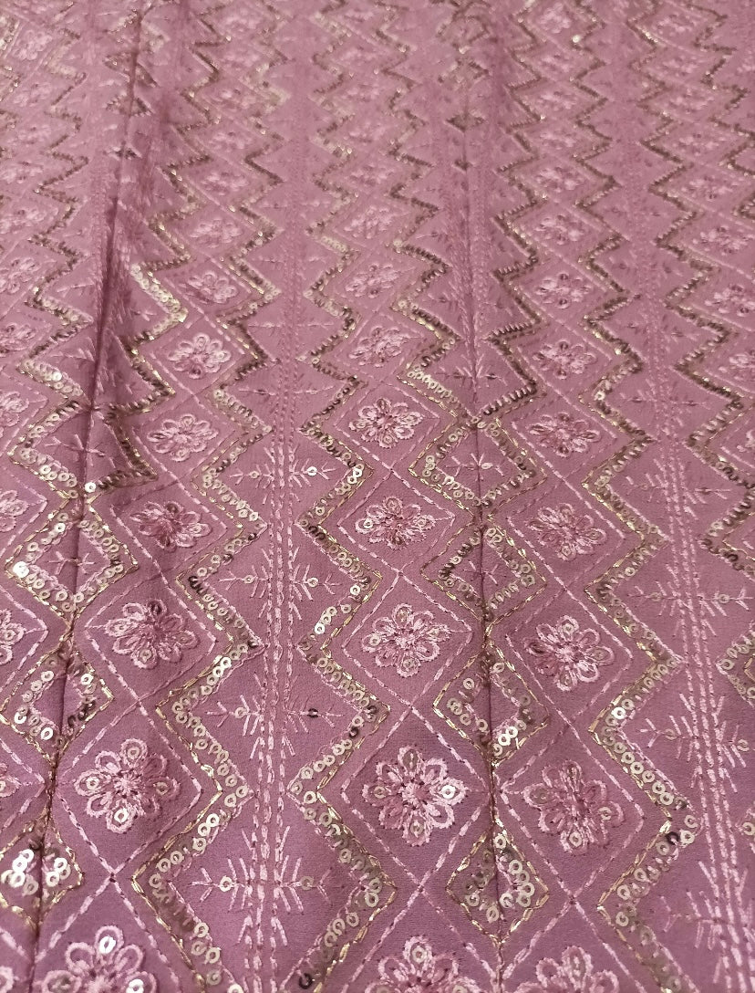 Mauve Lucknowi Lehenga