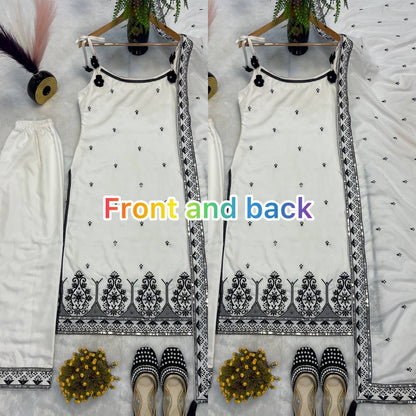 MASKA - Rose Pom Pom Kurti Set