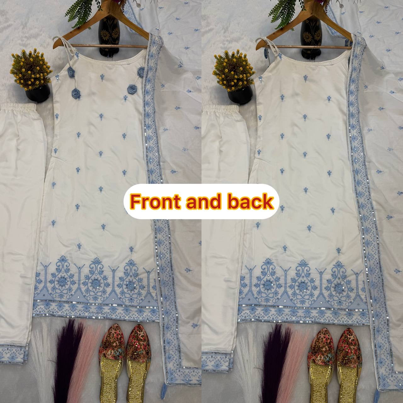 MASKA - Rose Pom Pom Kurti Set