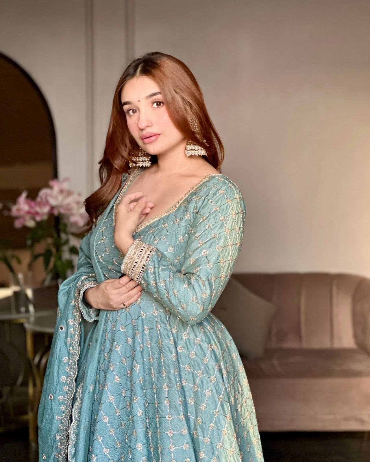 Baby Blue Anarkali Suit