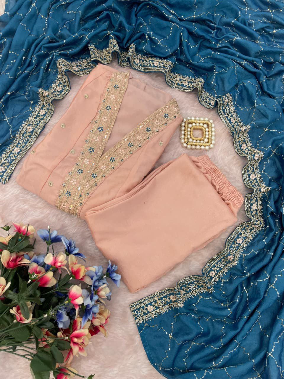 Vichitra Silk Kurta Sets