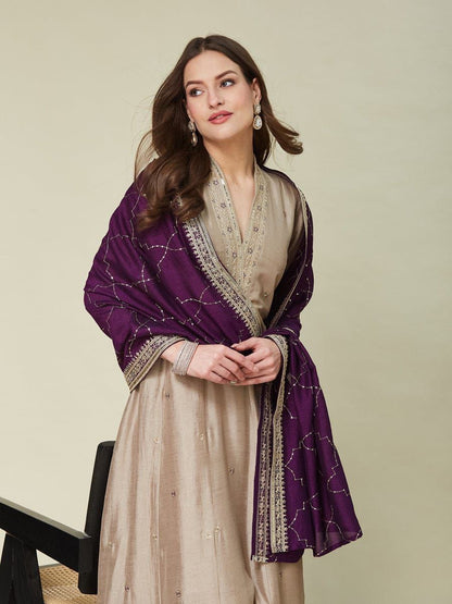AHILYA - Red x Black Georgette Saree