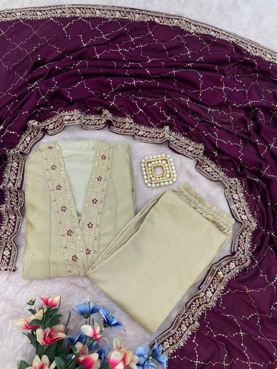 Vichitra Silk Kurta Sets