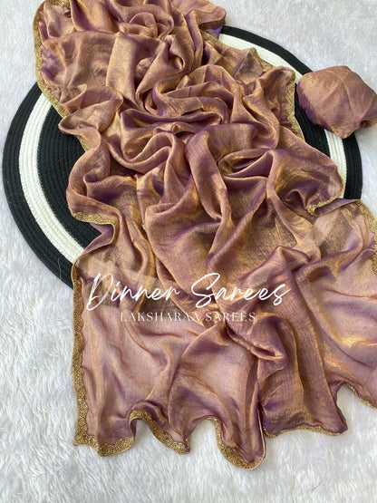 SAYAA - Shimmery Space Silk Dinner Saree - Laksharaa Sarees