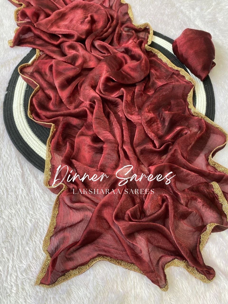 SAYAA - Shimmery Space Silk Dinner Saree - Laksharaa Sarees