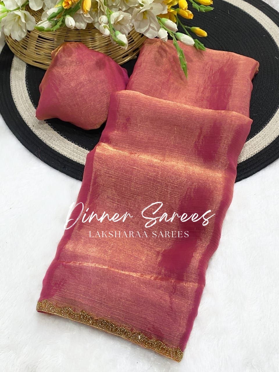 SAYAA - Shimmery Space Silk Dinner Saree - Laksharaa Sarees