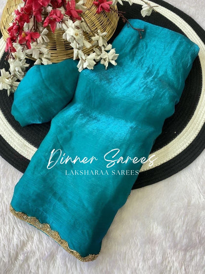 SAYAA - Shimmery Space Silk Dinner Saree - Laksharaa Sarees