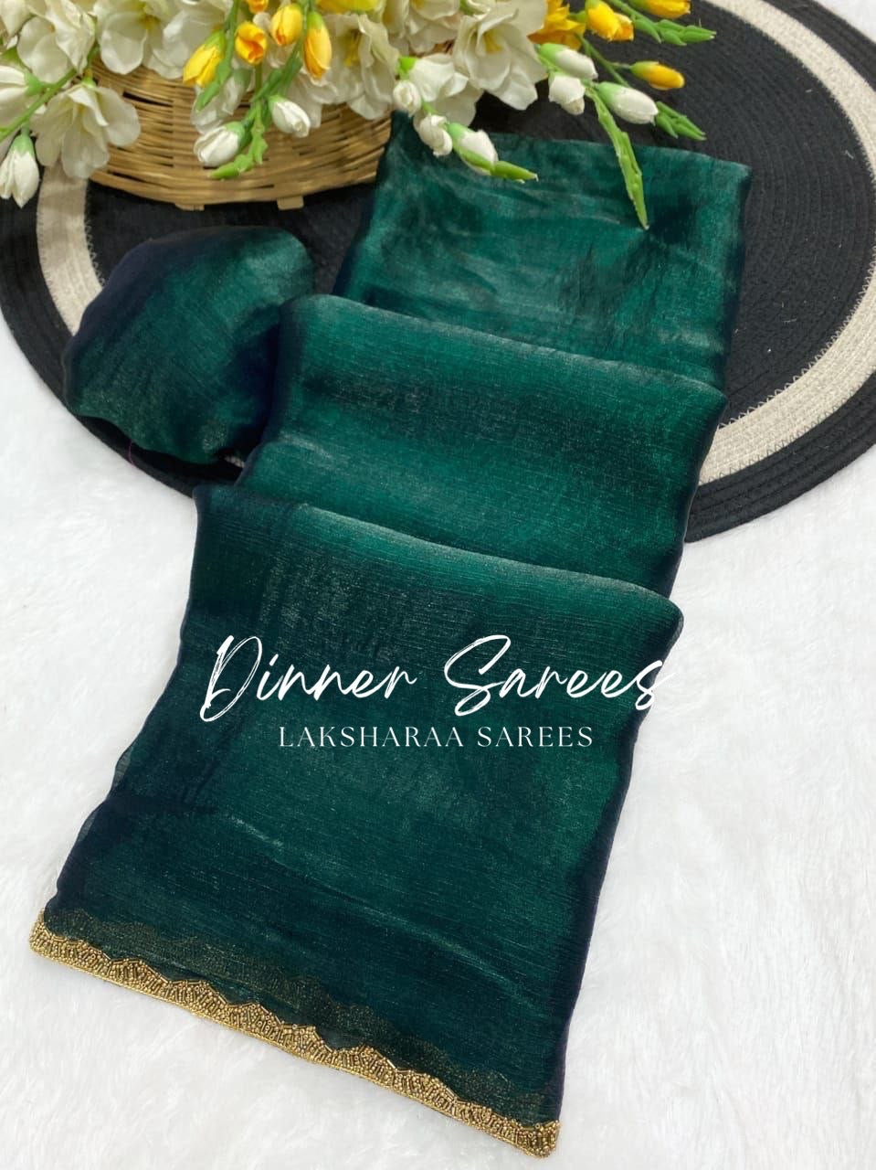 SAYAA - Shimmery Space Silk Dinner Saree - Laksharaa Sarees