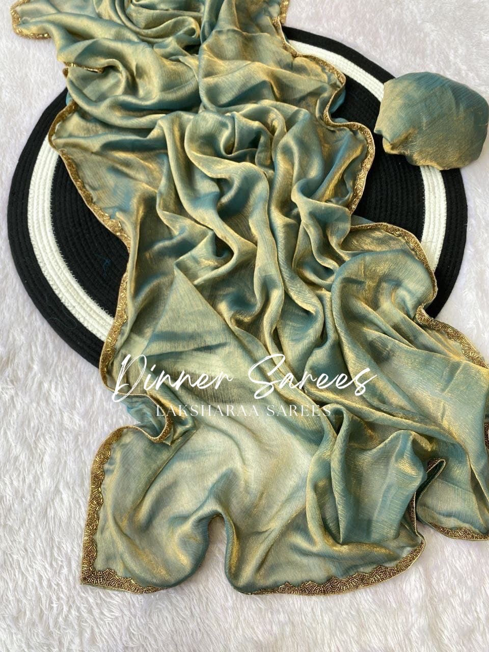 SAYAA - Shimmery Space Silk Dinner Saree - Laksharaa Sarees