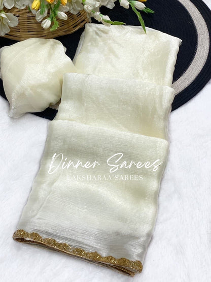 SAYAA - Shimmery Space Silk Dinner Saree - Laksharaa Sarees