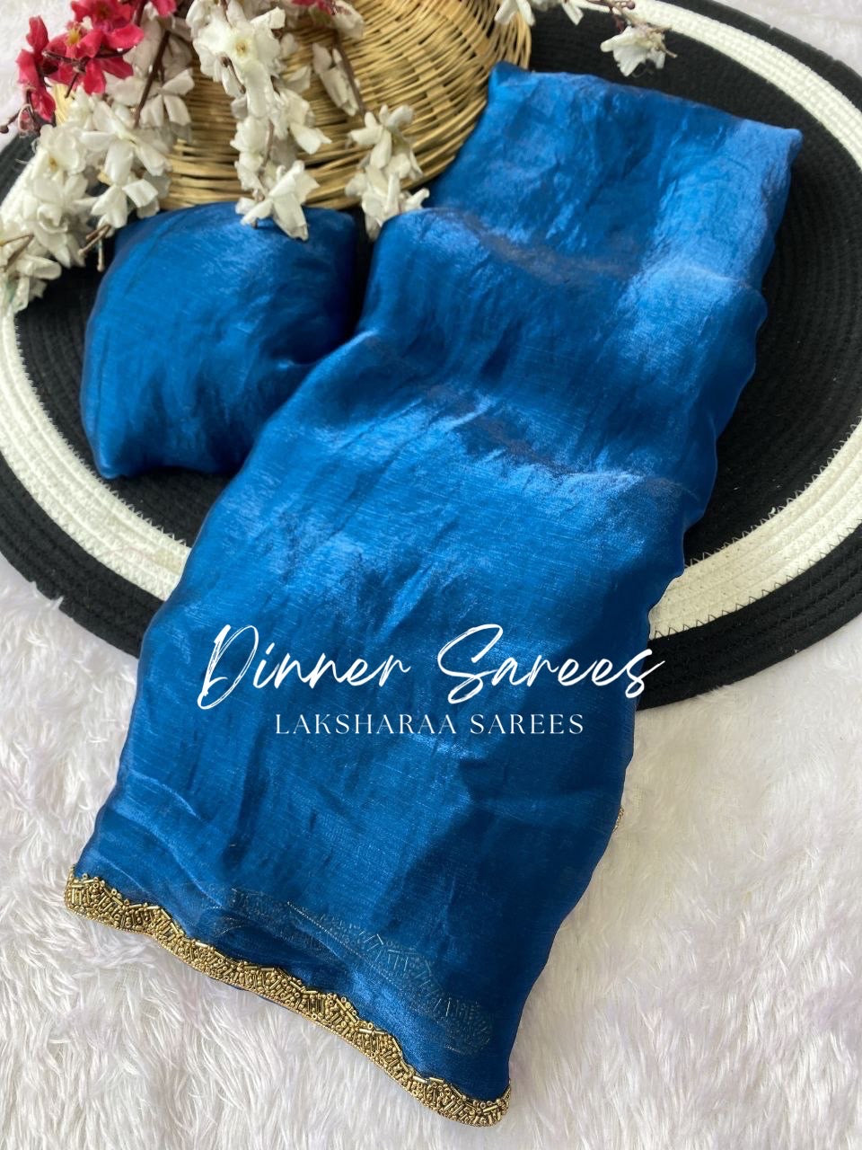 SAYAA - Shimmery Space Silk Dinner Saree - Laksharaa Sarees