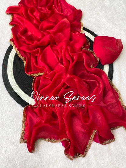 SAYAA - Shimmery Space Silk Dinner Saree - Laksharaa Sarees