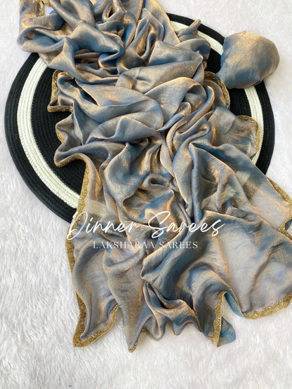 SAYAA - Shimmery Space Silk Dinner Saree - Laksharaa Sarees