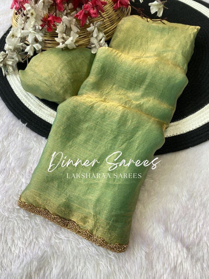 SAYAA - Shimmery Space Silk Dinner Saree - Laksharaa Sarees