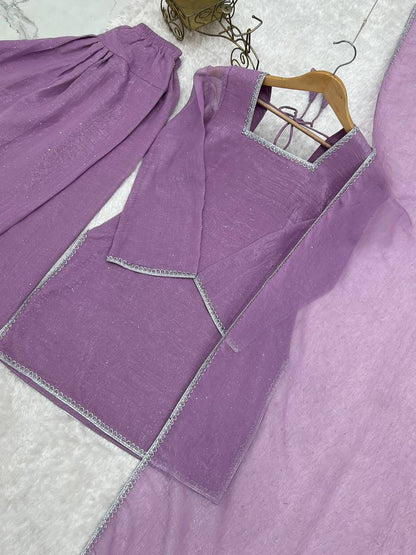AMORA — Crunchy Silk Designer Suit
