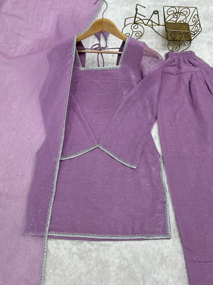 AMORA — Crunchy Silk Designer Suit