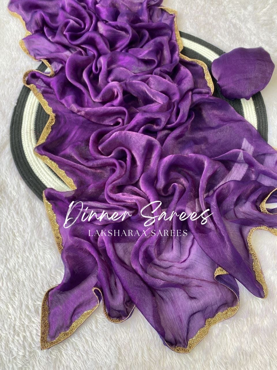 SAYAA - Shimmery Space Silk Dinner Saree - Laksharaa Sarees