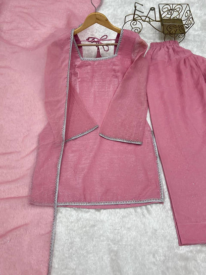 AMORA — Crunchy Silk Designer Suit