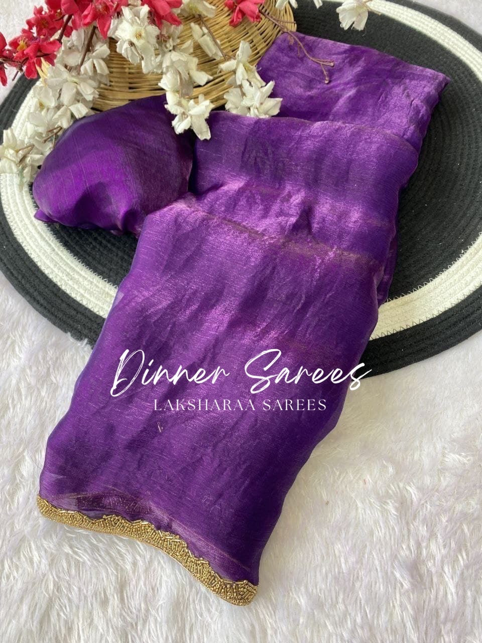 SAYAA - Shimmery Space Silk Dinner Saree - Laksharaa Sarees