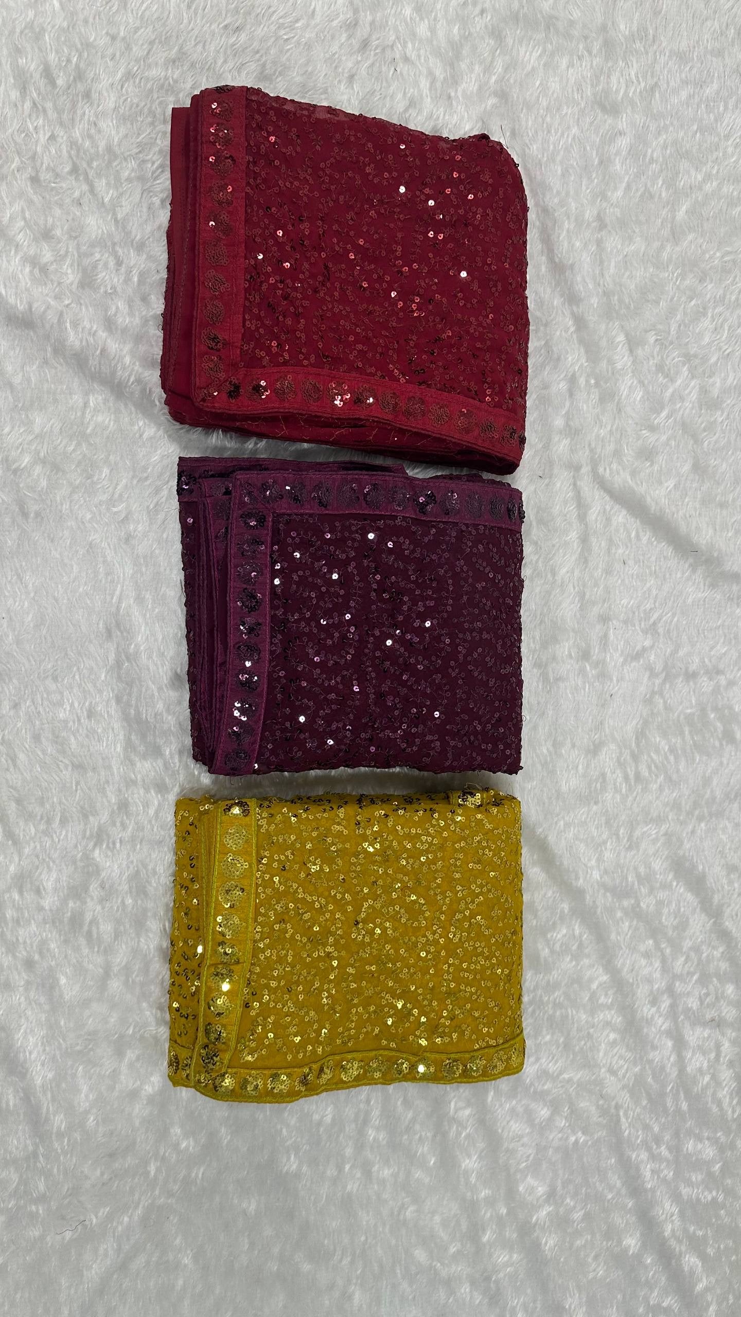 REEMA — Sequinned Georgette Partywear Saree