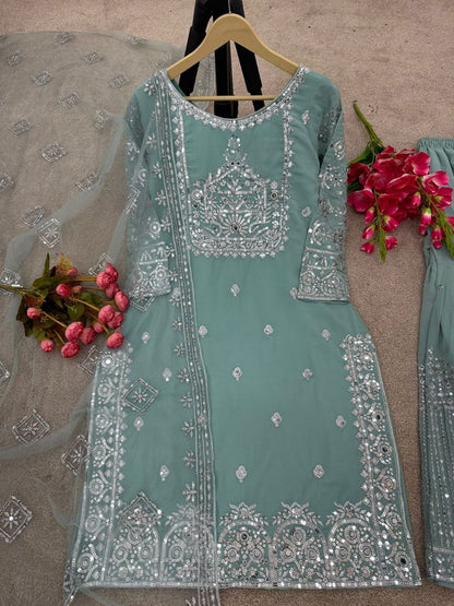 Zhara Pastel Sharara Suit