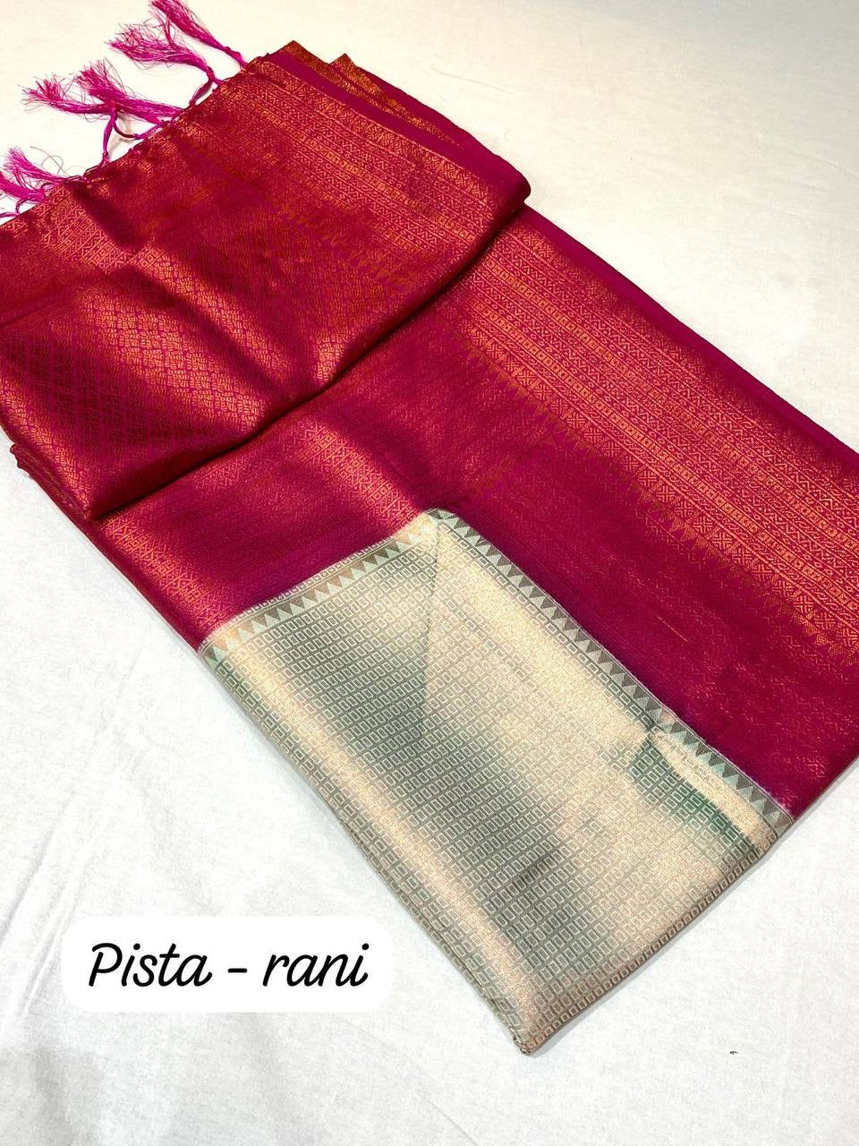 Kubera Soft Silk Saree with Constrast Border