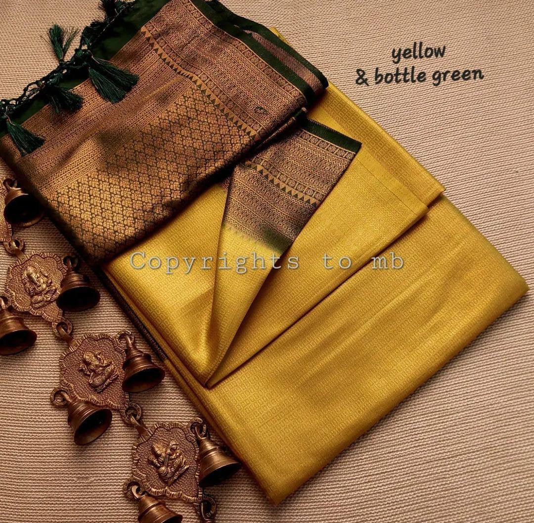 Kubera Soft Silk Saree with Constrast Border