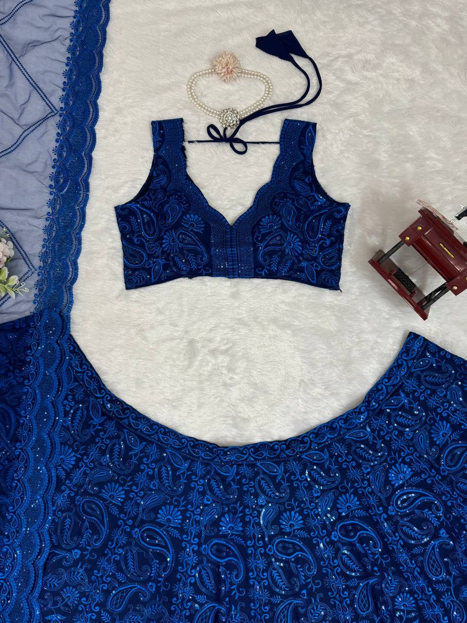 STELLA — Premium Blue Lehenga - Laksharaa Sarees